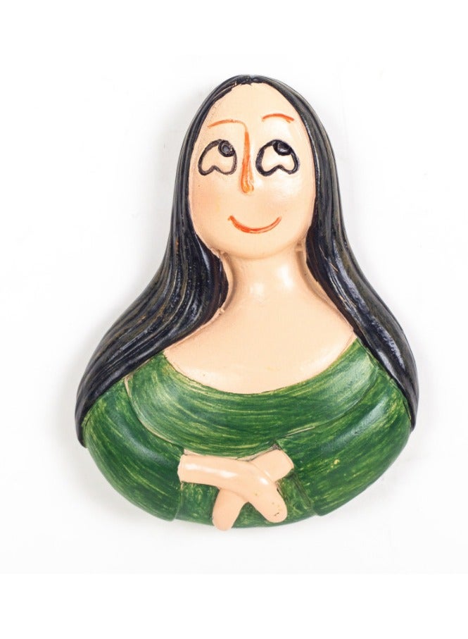 Mona Lisa Van Gogh Shouts Girl Wearing Pearl Earrings Funny World Famous Painting Resin Magnetic Refrigerator Sticker - Image 1