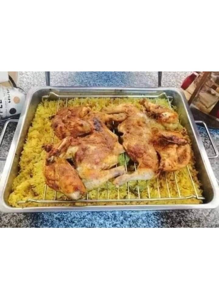 صينيه شوي-  شبكة استانليس+ صينية استانليس  - Image 3