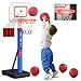 HYES Toddler Basketball Hoop with ScoreboardLED Basketball Rim4 Balls 55 Height Adjustable Basketball Hoop for Kids 35 Indoor Outdoor Sport Toys Birthday Gifts for Baby Boys Girls - Image 2