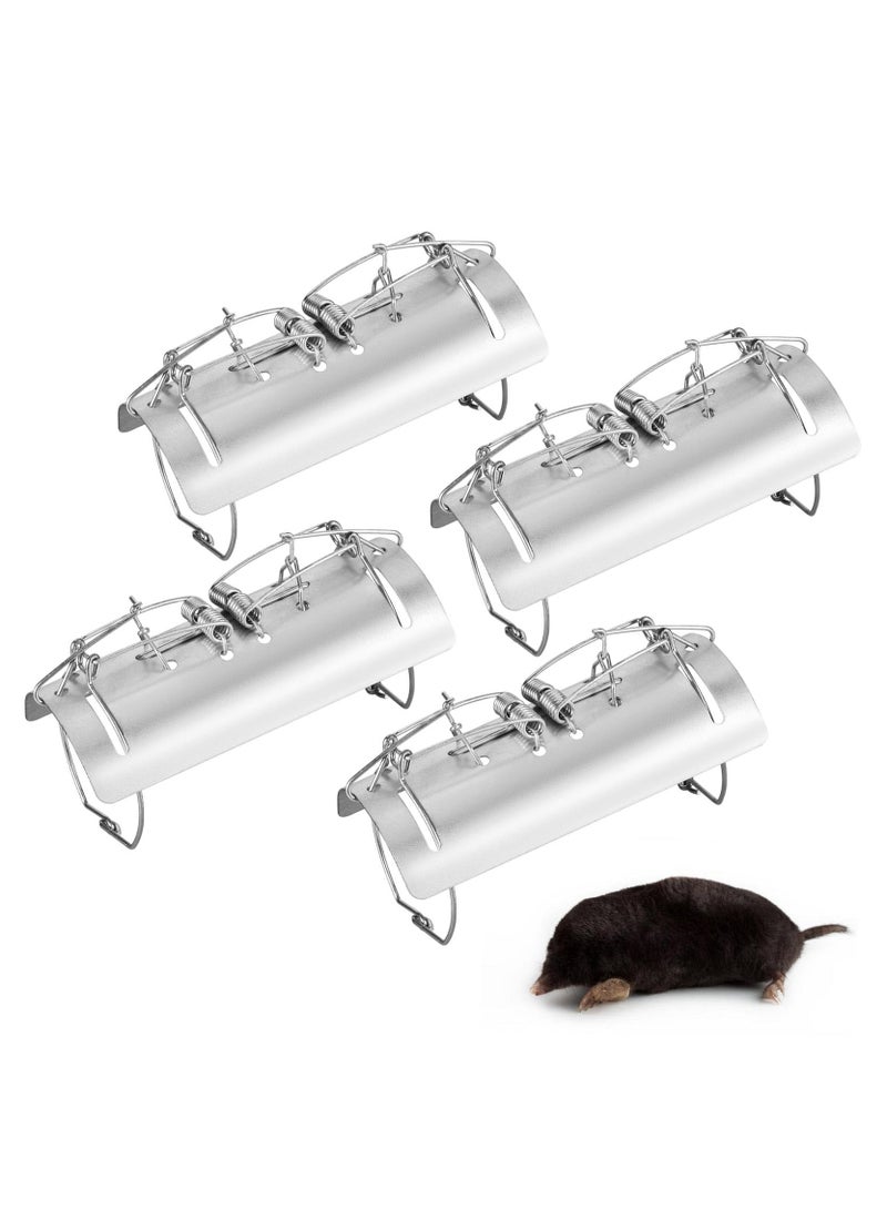 KASTWAVE 2 Pack Tunnel Mole Trap Gopher Trap Metal Tactical Vole Traps Outdoor Reusable Gopher Killer Keep Moles Out of Yard Lawn Garden - Image 1
