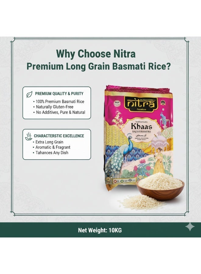 نيترا خاص أرز بسمتي طويل الحبة 10 كجم - Image 2