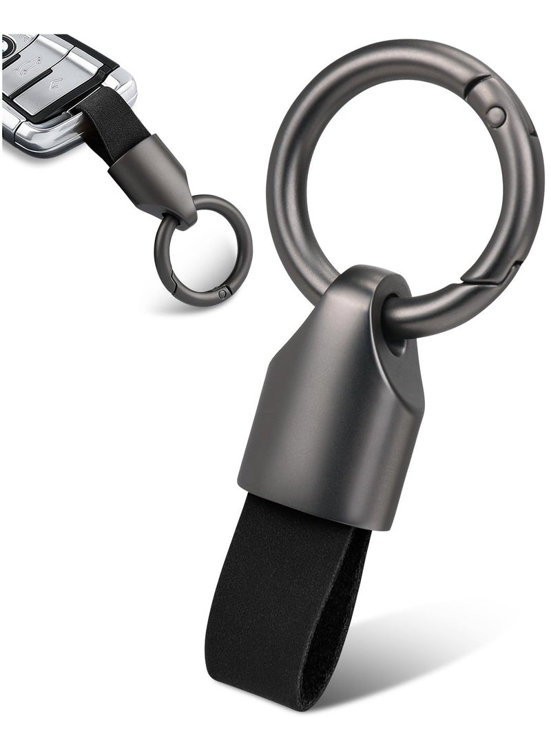 VIUAUAX Car Key Chain Ring Clip, Keychain Ring For Keys, Auto Vehicle Key Chain Accessories,Universal Detachable Leather Car Keychain, Small Key Fob Accessory with O-Ring Keyrings - Image 1