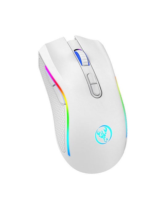 T69 2.4G Wireless Mechanical Mouse RGB Gaming Mouse Ergonomic Design 650mAh Battery Capacity 7 Programmable Buttons 10 Million Keystroke Lifetime 4800DPI