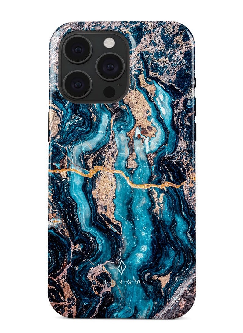 BURGA - iPhone 15 Pro Max Case, 2 Piece Hard Shell + TPU Silicone Interior, Shock Absorption, All Port Accessible, Raised Bezel For Screen & Camera Protection, Never Fading HQ Print,Mystic River - Image 1