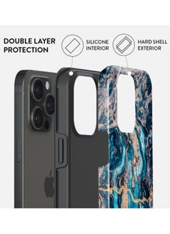 BURGA iPhone 15 Pro Max Case, 2 Piece Hard Shell + TPU Silicone Interior, Shock Absorption, All Port Accessible, Raised Bezel For Screen & Camera Protection, Never Fading HQ Print,Mystic River  - Image 2