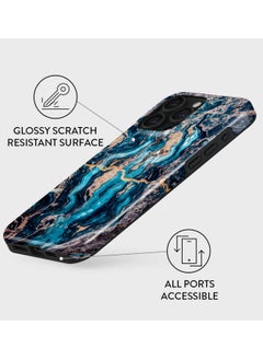BURGA iPhone 15 Pro Max Case, 2 Piece Hard Shell + TPU Silicone Interior, Shock Absorption, All Port Accessible, Raised Bezel For Screen & Camera Protection, Never Fading HQ Print,Mystic River  - Image 3
