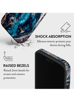 BURGA iPhone 15 Pro Max Case, 2 Piece Hard Shell + TPU Silicone Interior, Shock Absorption, All Port Accessible, Raised Bezel For Screen & Camera Protection, Never Fading HQ Print,Mystic River  - Image 4