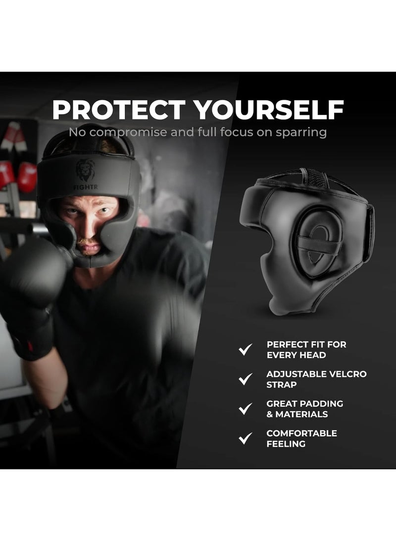 FIGHTR® Boxing Headgear with Best fit | Boxing Helmet Guard for Sparring | Adjustable Size for Boxing, MMA, Muay Thai, Kickboxing & Martial Arts - Image 3