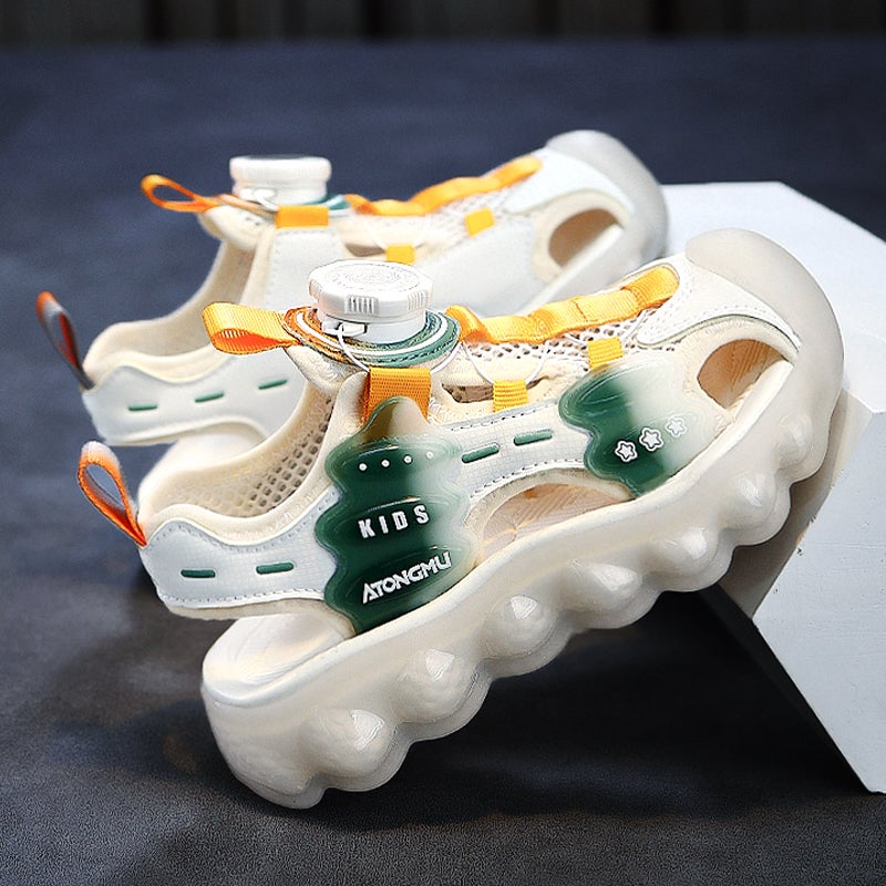Chinese Children'S Sandals 2024 Baotou Boys Sports Beach Shoes Big Children Soft Sole - Image 5