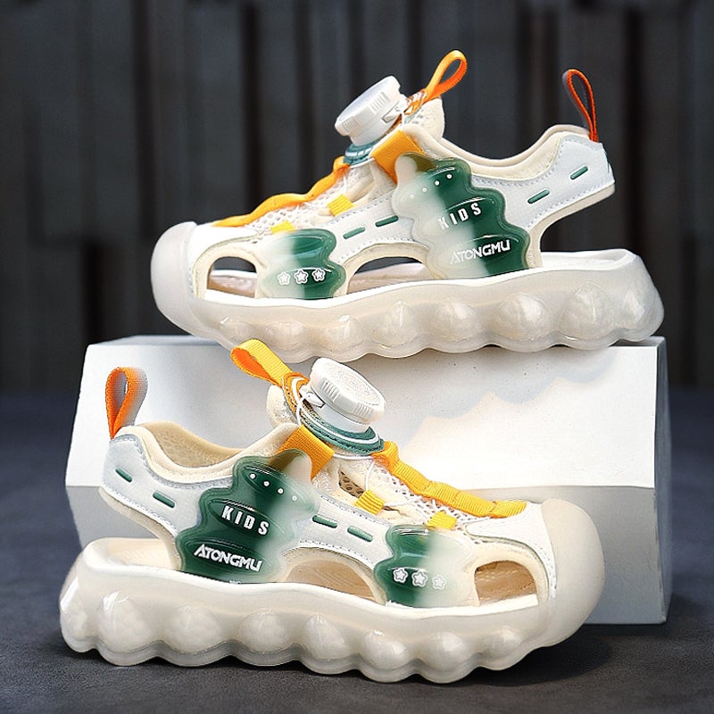 Chinese Children'S Sandals 2024 Baotou Boys Sports Beach Shoes Big Children Soft Sole - Image 4