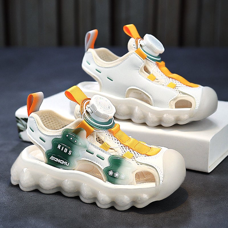 Chinese Children'S Sandals 2024 Baotou Boys Sports Beach Shoes Big Children Soft Sole - Image 3