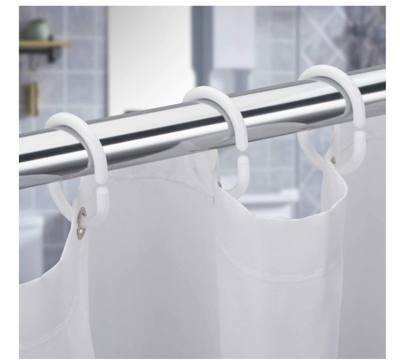 Vyonald Trading Shower Curtain Rings C Type_White_Pieces (24)  - Image 5
