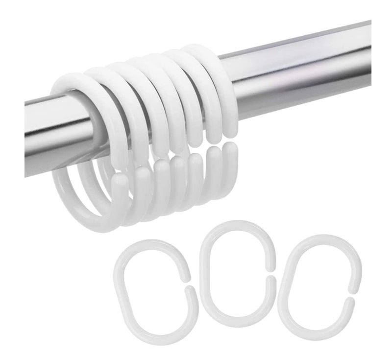 Vyonald Trading Shower Curtain Rings C Type_White_Pieces (24)  - Image 1