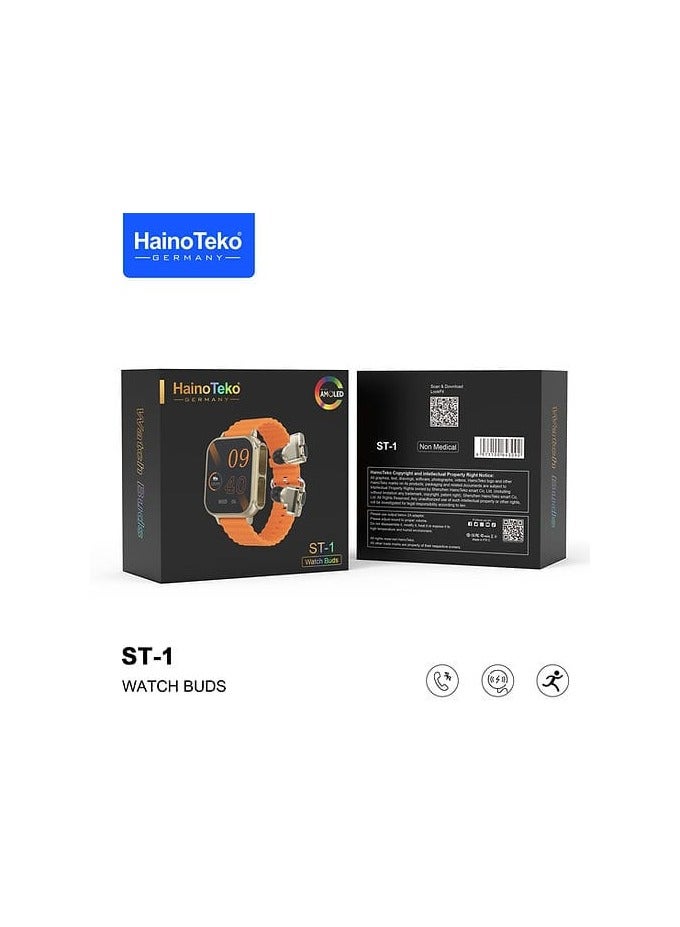 HainoTeko The Haino Teko ST-1 Watch Buds offer a unique combination of smartwatch technology and integrated wireless earbuds - Image 4