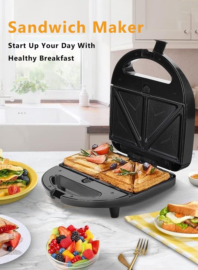 سوكاني السندوتشات,صانعة شطائر متعددة 6 في 1 ، صانعة وافل ، صانعة شواية ، صانعة دونات ، صانعة جوزات ، صانعة بيكت ، 750 واط أسود - Image 3