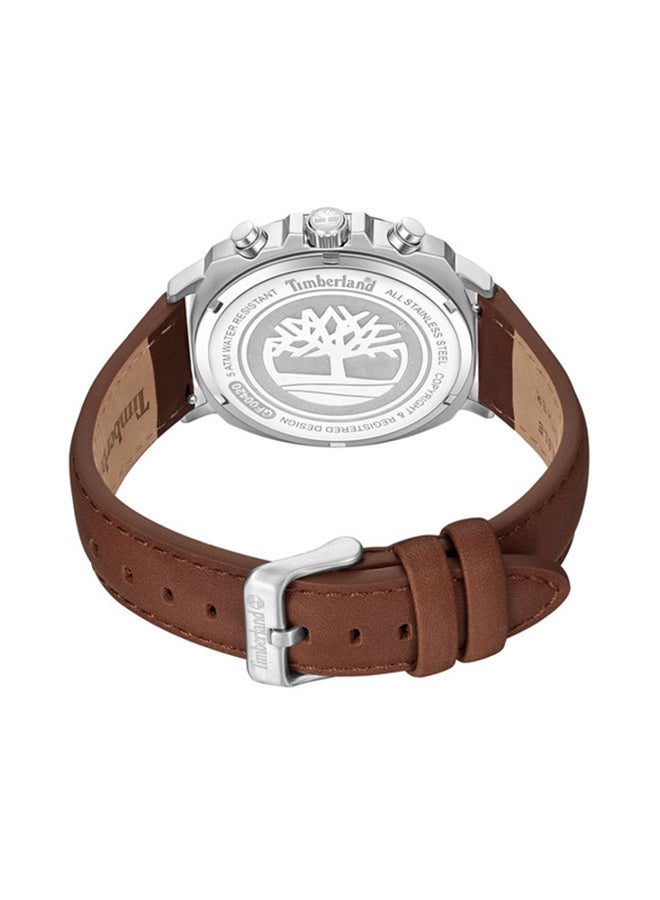 Timberland Men Timberland Williston Small Multifunction - Mens Watch - Blue Dial, Brown Leather Strap - Image 2