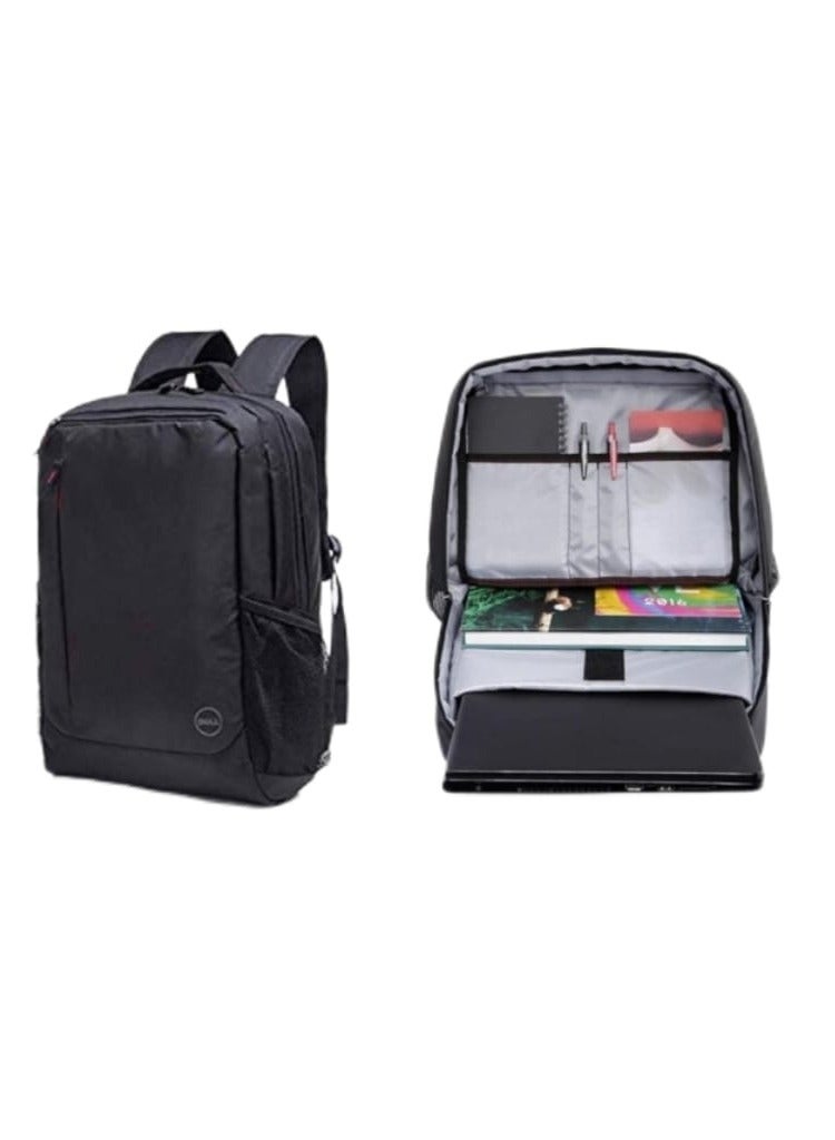 DELL حقيبة ظهر أساسية 15 - تناسب أجهزة الكمبيوتر المحمولة حتى 15.6 بوصة - مقاومة للماء، خفيفة الوزن ومتينة مع عدة جيوب - سوداء - Image 2