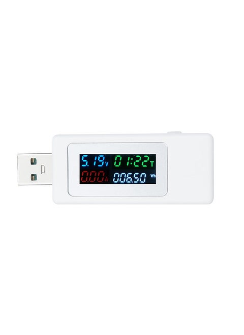 USB Tester USB Power Meter Voltage Current Tester 4-30V 0-6.5A 0-195W Safety QC Fast Charging Voltmeter Ammeter Multimeter LCD Voltage Meter Tool