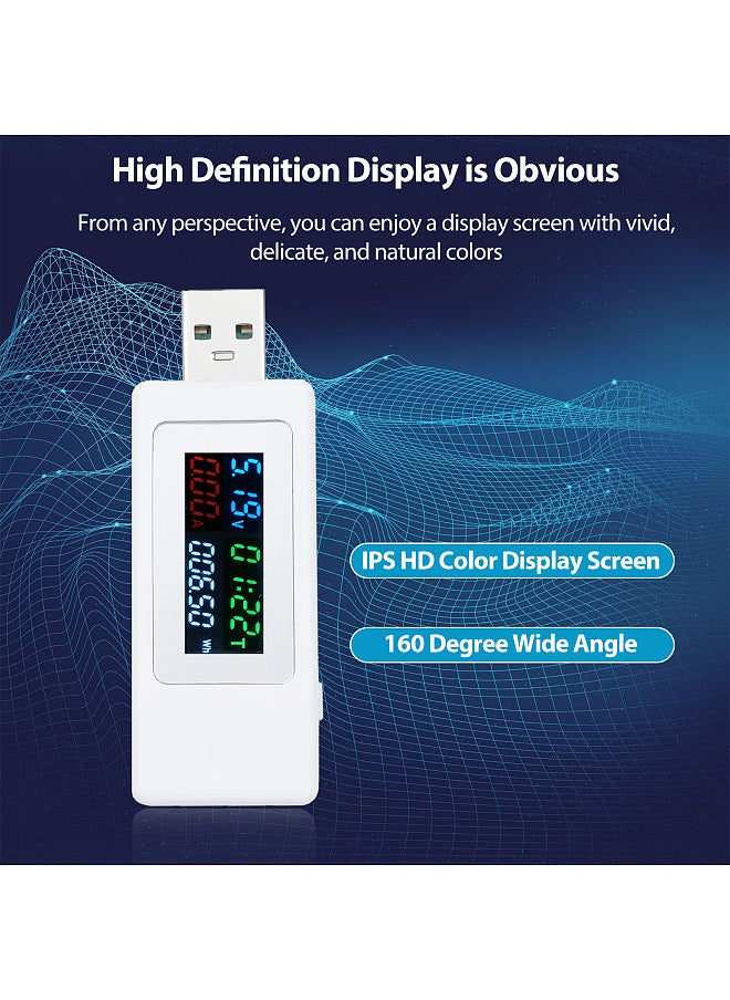 Generic - USB Tester USB Power Meter Voltage Current Tester 4-30V 0-6.5A 0-195W Safety QC Fast Charging Voltmeter Ammeter Multimeter LCD Voltage Meter Tool - Image 1