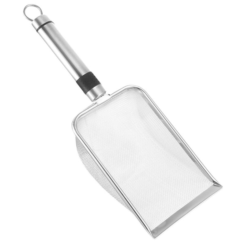 Stainless Steel Cat Litter Scoop Nonstick Sifter Efficient Waste Separation Compact Design - Image 2