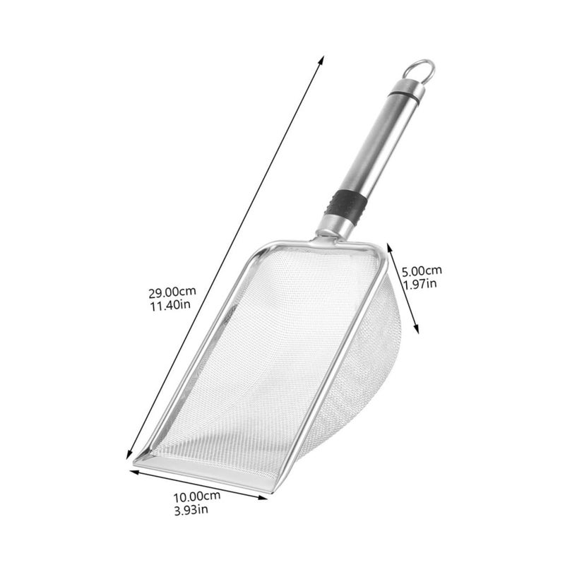 Stainless Steel Cat Litter Scoop Nonstick Sifter Efficient Waste Separation Compact Design - Image 3