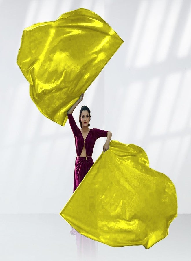 WEISIPU 2 Set 55" Worship Flags for Dance Praise Dance Flags with Scalable Rods - Praise Flag for Dance Church Practice Performance (Gold) - Image 2