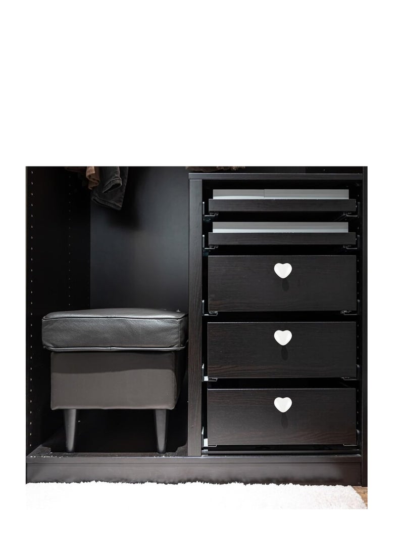 on Push Tool, 5 PCS Love Heart Shaped Toilet Tank on Helper, White Toilet Tank on Aid, Toilet Flush Press on for Women Manicures, Toilet Lid Tank Covers Drawer Knobs Decor - Image 4