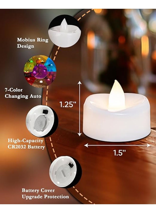 12-Pack Color Changing Tea Lights Candles, Battery Operated - Image 4