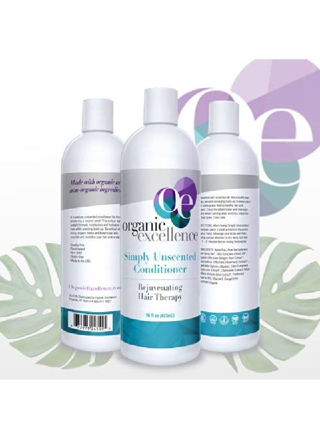 Organic Excellence - Sulfate Free Conditioner Fragrance Gluten Paraben Free Color Safe. Organic Herb Extracts And Oils Natural Hair Care For The Whole Family 16 Fl Ounces (473 Ml) - Image 1