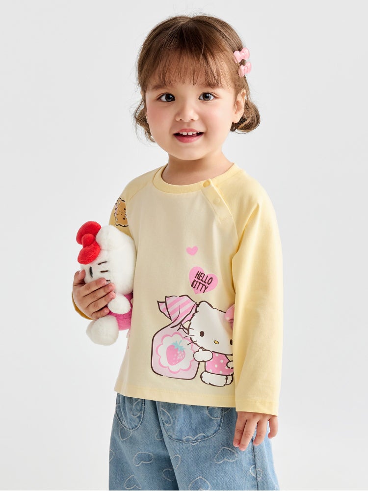 Balabala Girls' Long Sleeve Top With Graphic Front - Image 2