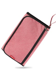 HFN Portable, Compact, Waterproof Diaper Changing Pad With Multiple Pockets and Three-layer Fabric, Rose Red  - Image 1