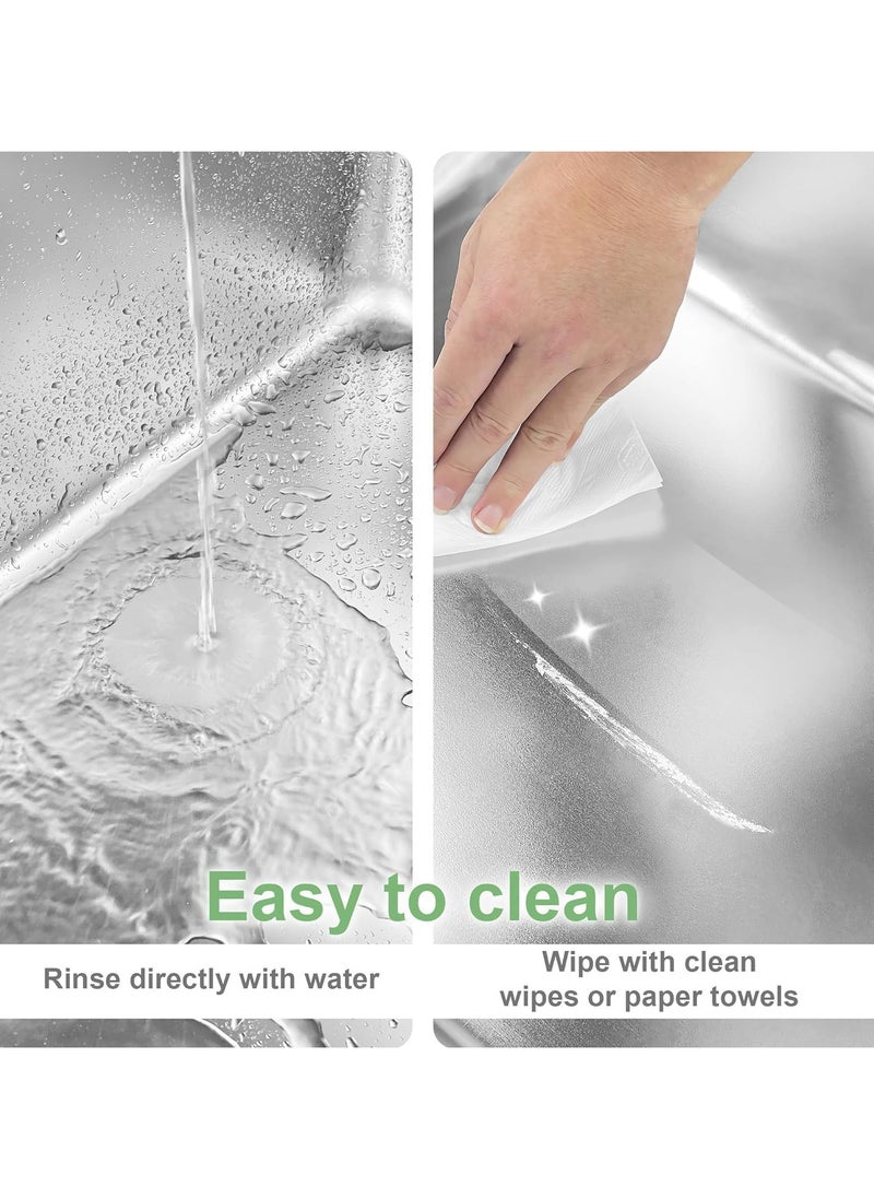 Generic - Stainless Steel Cat Litter Box High Side Cats Toilet Kitten Litter Pan, Pet Cleaning Tool for Big and Small Cats, Rabbits, Splash-Proof and Non-Stick Cat Poop Box odorless 52.9*32.7*15cm - Image 1