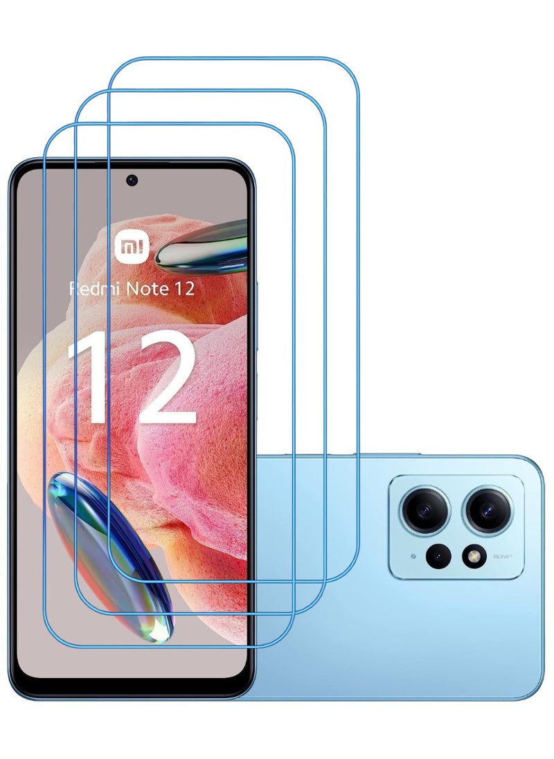 ACLIX 3 Pieces Antistatic ESD Dustproof Premium Quality High Definition Clear Tempered Glass Screen Protector Designed For Xiaomi Redmi Note 12 - Image 1
