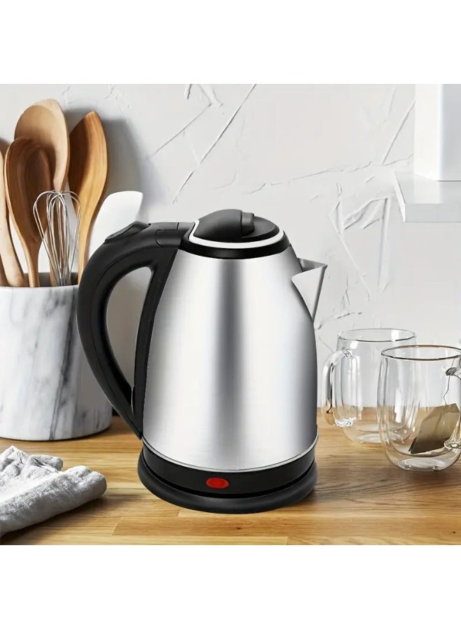 JIHAM 2.0L Stainless Steel Electric Kettle – 1500W Fast Boiling Water Heater with Auto Shut Off & Boil Dry Protection – UK Plug, 220-240V – Safe & Durable for Coffee, Tea, and Hot Beverages - Image 5