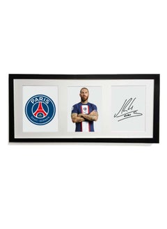 Sergio Ramos Psg Autographed Poster With Frame 50x23 cm