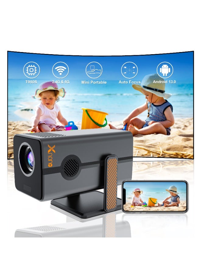 general Smart Projector Full HD 1080P 4K Portable Projector 300 Ansi Auto Focus 4-Point Keystone Correction / Intelligent Obstacle Avoidance / Screen Automatic Alignment / Screen Mirroring / Motion Compensation / Multiple Compatible Interfaces. HDMI Connection/Audio Connection/USB Connection - Image 4