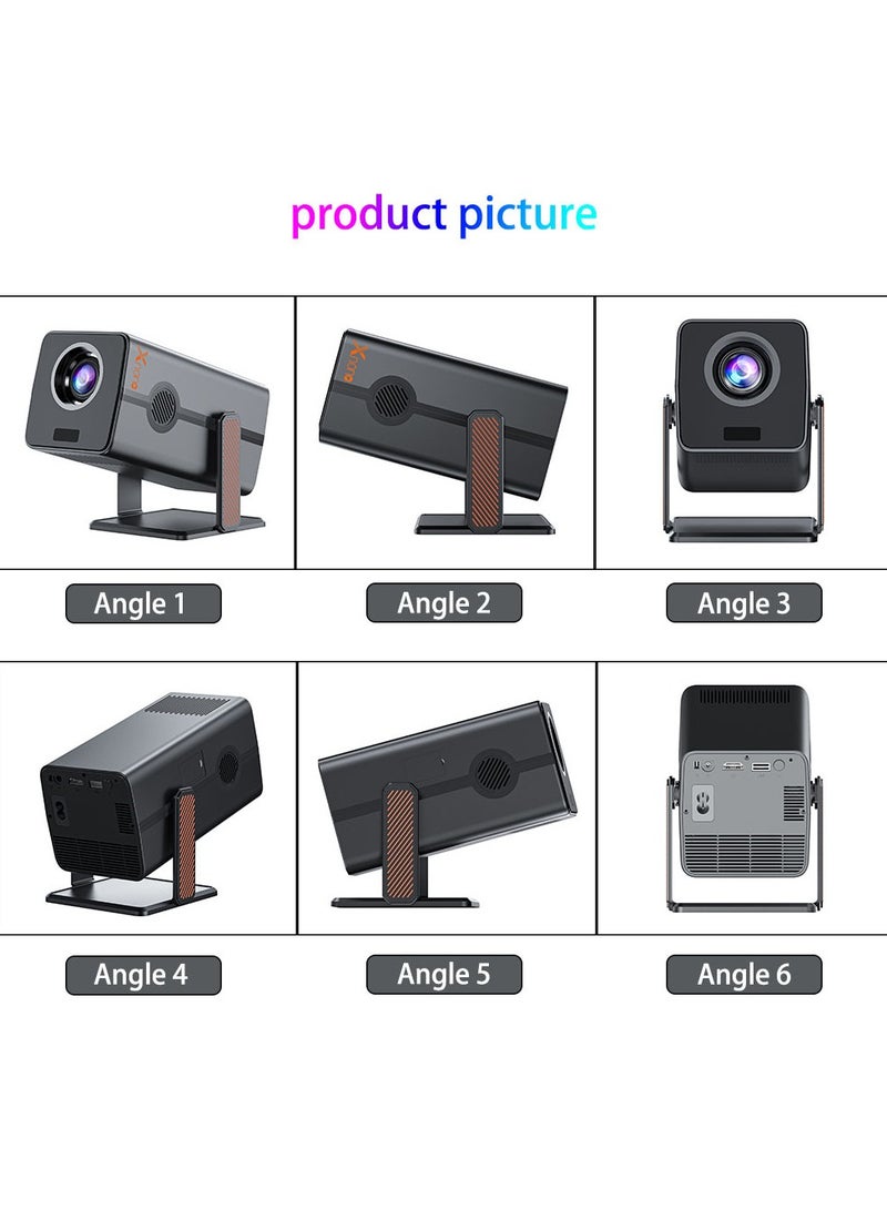 general Smart Projector Full HD 1080P 4K Portable Projector 300 Ansi Auto Focus 4-Point Keystone Correction / Intelligent Obstacle Avoidance / Screen Automatic Alignment / Screen Mirroring / Motion Compensation / Multiple Compatible Interfaces. HDMI Connection/Audio Connection/USB Connection - Image 2