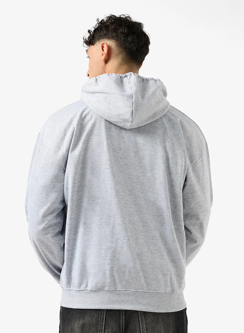 سفنتي فايف Oversized Graphic Zipped Hoodie