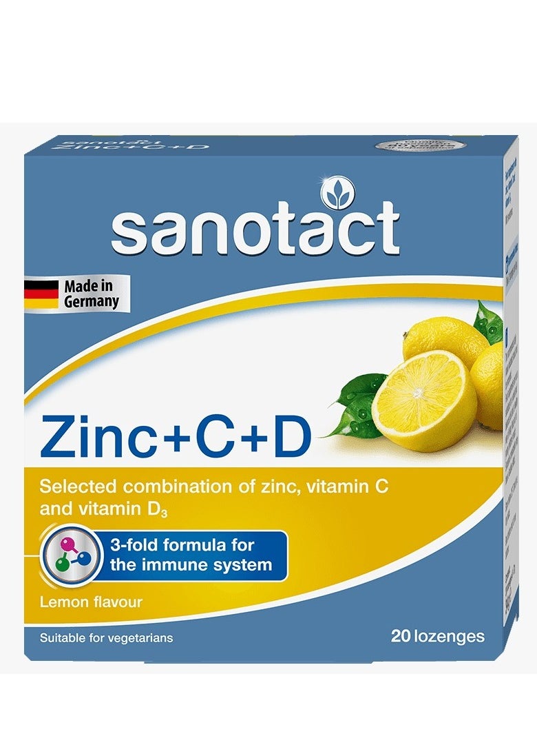 null - ZINC+C+D LEMON FLAVOUR - 20 Lozenges - Image 1