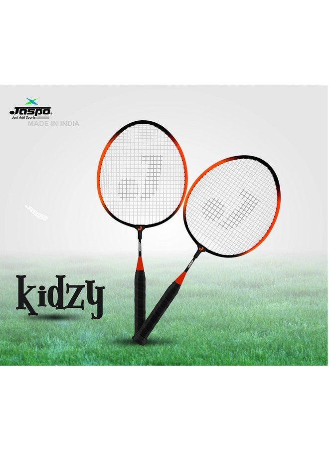 Jaspo Kidzy Steel Badminton Racket Set With 5Pc. Feather Shuttlecock (Multi)-Recommended For Kids Only - Image 5