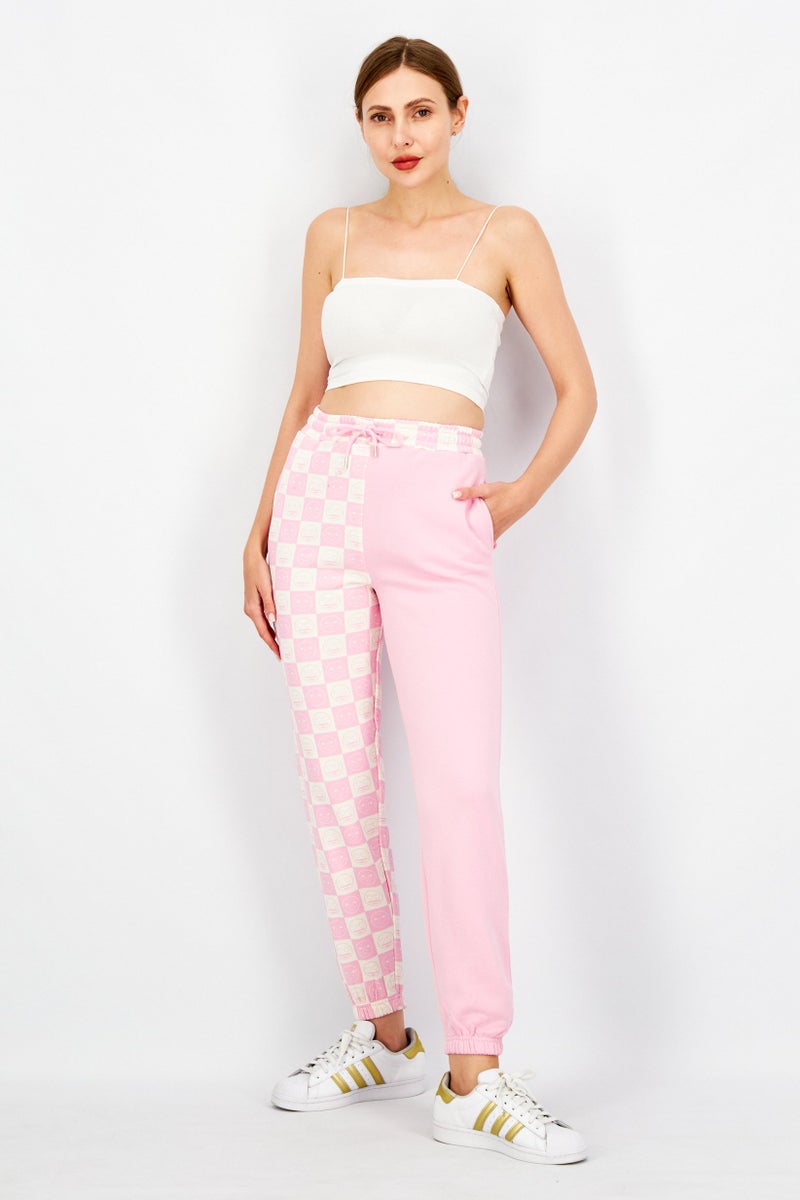 Don't Call Me Jennyfer Women Regular Fit High Waist jogger Pants, Pink - Image 3