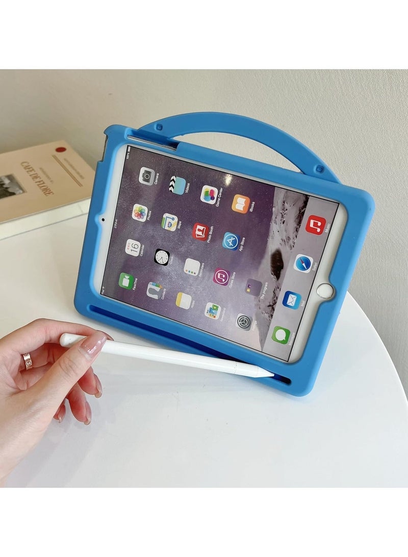 VKL حافظة متوافقة مع سامسونج جالكسي تاب A9 بحجم 8.7 بوصة 2023: مع حامل قلم وحزام كتف، غلاف ناعم من السيليكون متعدد الزوايا للأطفال لجهاز جالكسي تاب A9 SM-X110/X115 (أزرق) - Image 2