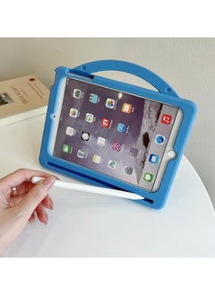 VKL Compatible with Samsung Galaxy Tab A9 Case 8.7 inch 2023: with Pencil Holder & Shoulder Strap, Soft Silicone Multi-Angle Kids Cover for Galaxy Tab A9 Tablet SM-X110/X115 (Blue)  - Image 4