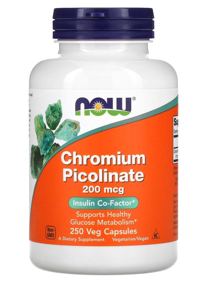 now Chromium Picolinate 200 mcg 250 Veg Capsules