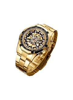 FORSINING Mens Watches, Mechanical Skeleton Stainless Steel Waterproof Automatic Self-Winding Watch for Men, Luxury X Dial Steampunk Wrist Watch  - Image 1