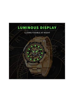FORSINING Mens Watches, Mechanical Skeleton Stainless Steel Waterproof Automatic Self-Winding Watch for Men, Luxury X Dial Steampunk Wrist Watch  - Image 5