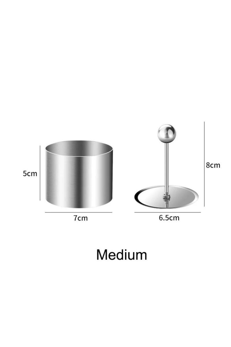 M Round Stainless Steel Cake Mousse Ring Tool Easy To Demould Rice Ball Sushi Making Mold Food Mold.