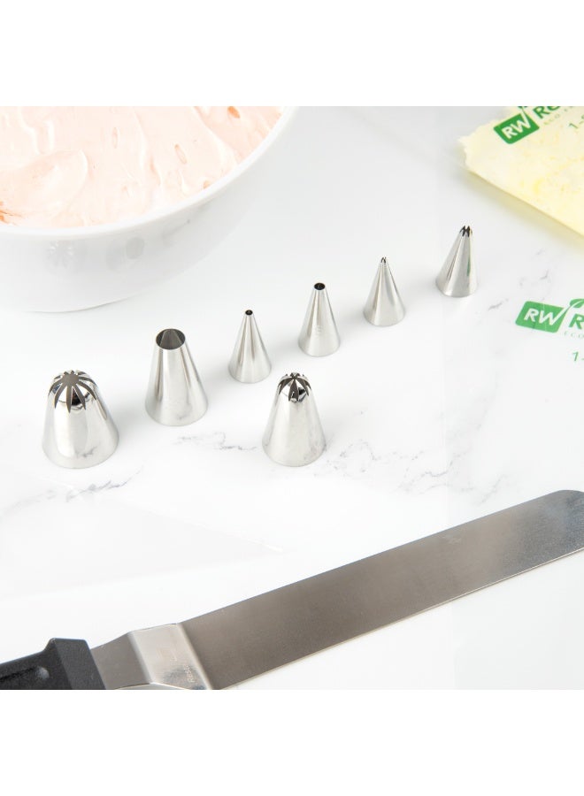 Restaurantware Pastry Tek Piping Tip, 1 Reusable Drop Flower Icing Tip - #2F, Dent-Resistant, Stainless Steel Pastry Tip, Dishwasher-Safe, Decorate Cupcakes, Cakes, or Cookies - Image 5