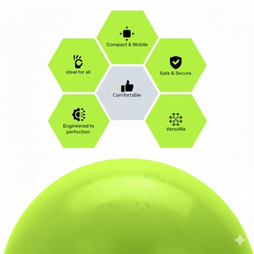 SLYK Toning Ball Soft 1 kg Weighted Vinyl Mini Ball, Natural Sand Filled Medicine Ball for Core Strengthen, Gym, Physiotherapy & Yoga (Neon Green) - Image 2