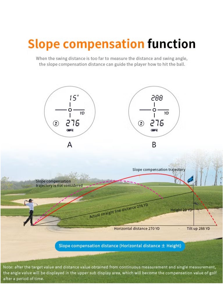 Generic Outdoor golf laser rangefinder telescope 1000 meters height measurement and angle measurement  - Image 4